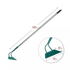 GRINDA PH-215 ALU, 215 х 65 х 1465 мм, трапециевидный профиль, углеродистая сталь, антикор. покрытие, алюминиевый черенок, мотыга, PROLine (39595)