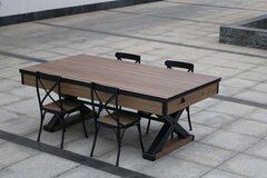 Аэрохоккей «Superior» 7 ф со столешницей, в комплекте аксессуары (221 x 120 x 82 см,мореный дуб)