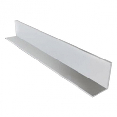 Угол ПВХ асимметричный в синей плёнке белый 10х20х3000мм