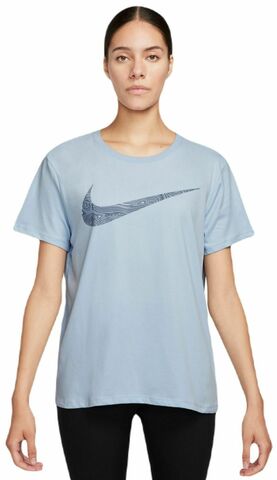 Женская теннисная футболка Nike Slam Dri-Fit Swoosh Top - light armory blue