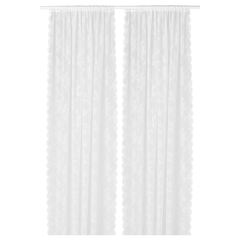 Комплект штор IKEA ALVINE (АЛЬВИНЕ), Белый,145х250 см, 2 шт