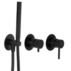 Remer X97D2PNO Встраиваемый смеситель для ванны душа, на 2 выхода, с держателем, ручным душем, шлангом фото