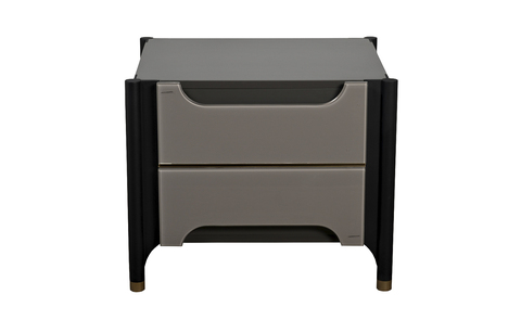 Тумбочка с двумя ящиками 60x50x51см Garda Decor Grimaldi серая