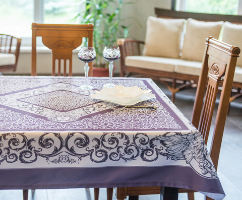 Скатерть 140x140 Blonder Home Chronos фиолетовая