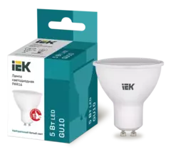 Лампа светодиодная ECO PAR16 софит 5Вт 230В 4000К GU10 IEK LLE-PAR16-5-230-40-GU10