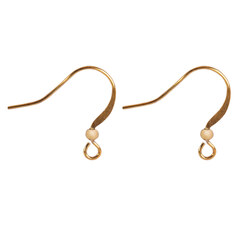 "Zlatka" Швензы для бисера DH-01/10 15 мм 10 шт под золото