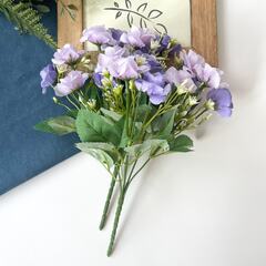 №2 Розы искусственные, цвет фиолетовый микс, букет 5 веток, 25 см, набор 2 букета.