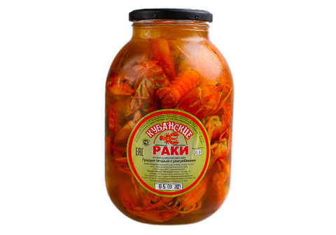 Раки Кубанские в банке средние, 900г