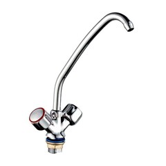 Смеситель для мойки ПСМ 120-К/06, металлические маховики, без гибкой подводки