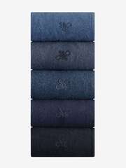 Носки хлопковые для мальчика Next Q61-833, 5 шт., Черный, Синий, Серый