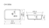 Ceramica Nova CN15007 CN15007 Раковина встраиваемая снизу Ceramicanova Era,  c отверстием слива - перелива, 600x400x210 мм