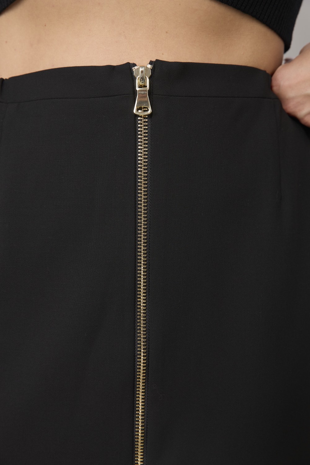 Юбка-футляр на молнии, черный