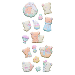 Наклейки стикеры Basir, серия "Мишки", размер 22.5*9.5 см, 15 стикеров