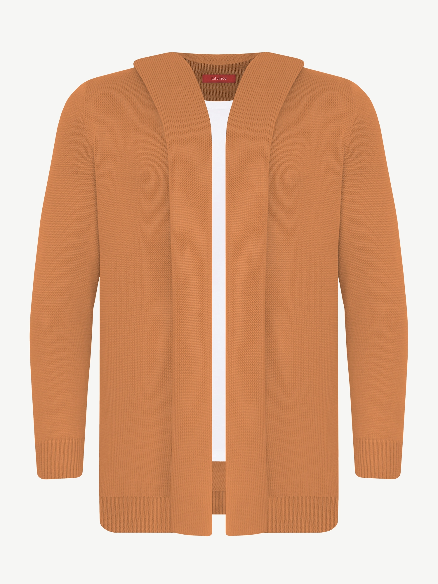 Кардиган с капюшоном из мягкой шерсти