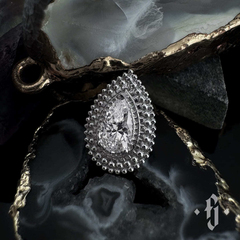 Накрутка "Blob" - Белое золото - White CZ