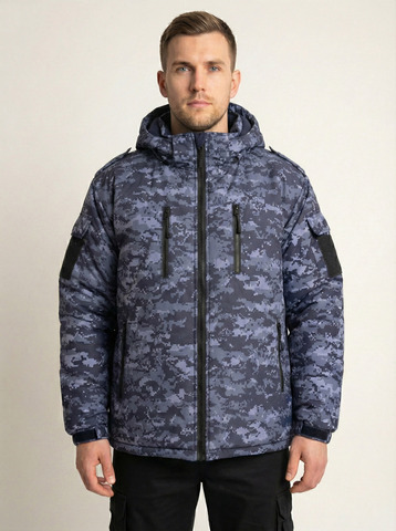 Бушлат Росгвардия зимний синяя точка (фольга/мембрана/холофайбер)