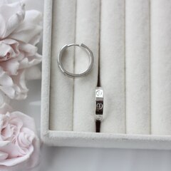 Швензы 20 мм с французским замком, родий, Ш114