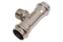 Тройник Valtec с нар.р. нерж. сталь 28х3/4