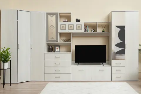 Стенка Белла ясень белый