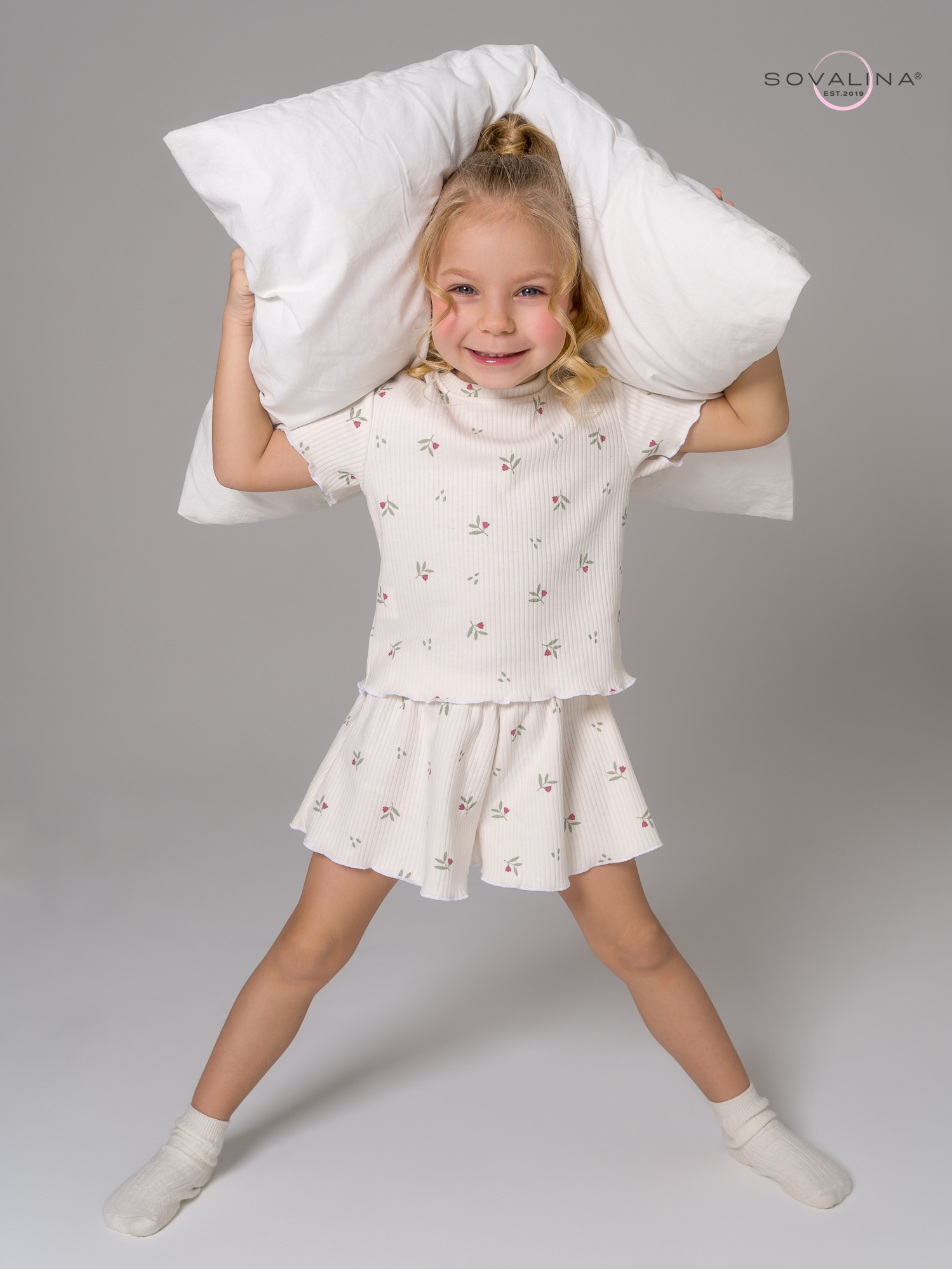 Пижама Элли бордовые тюльпанчики