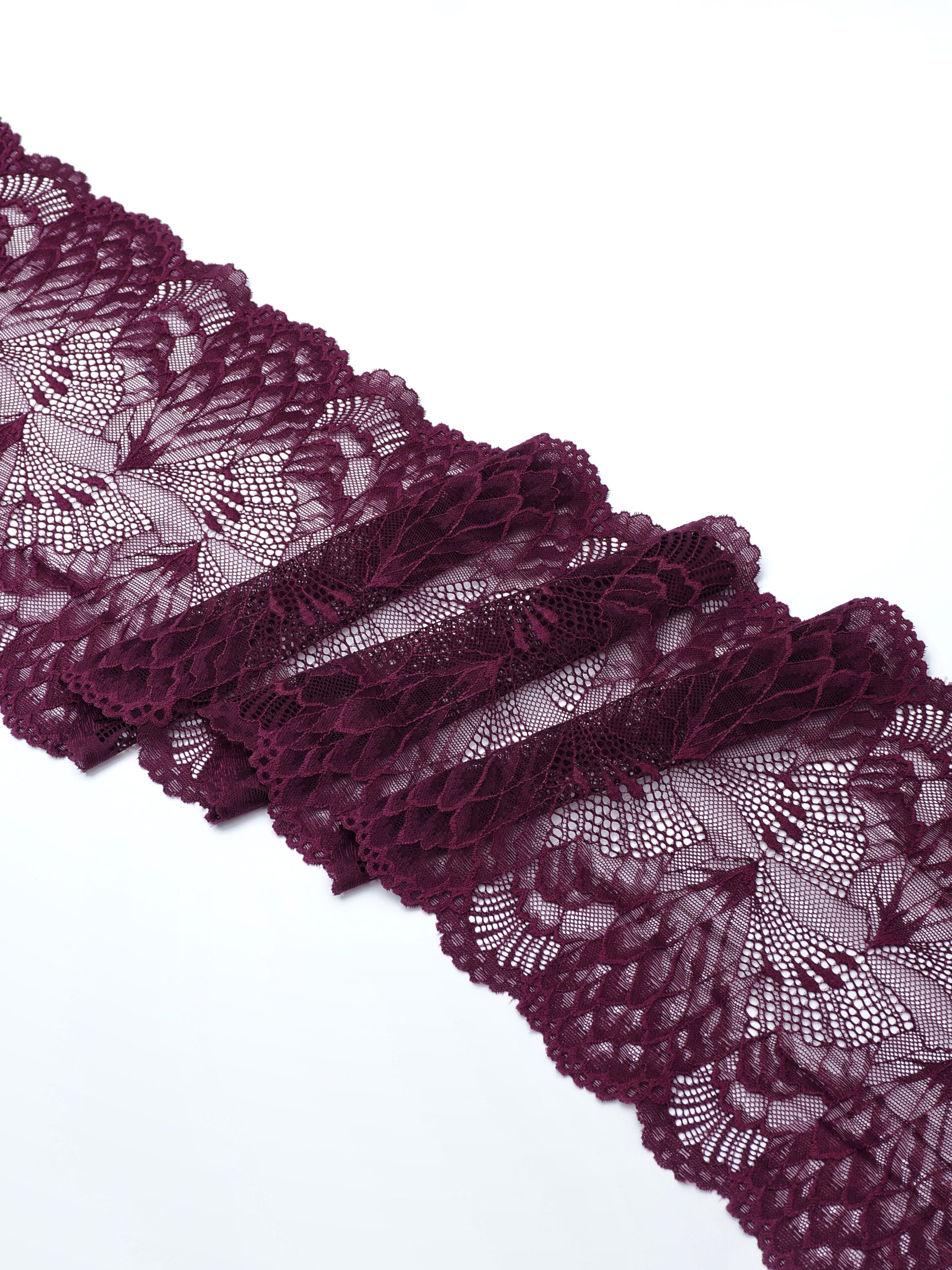 Эластичное кружево для белья цвет слива ширина 22 см