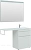 Aquanet 239303 Тумба с раковиной Токио 130 R напольная 1 ящик, б/к цвет белый глянец (239303)