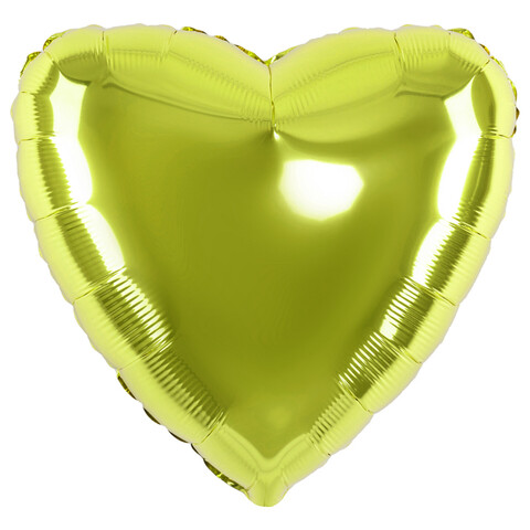 Шар сердце, лайм, 45 см