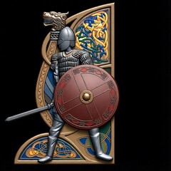 Силиконовый молд 1103 Воин малый левый