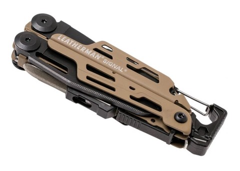 Мультитул Leatherman Signal Coyote, 19 функций, нейлоновый чехол (832404) | Multitool-Leatherman.Ru