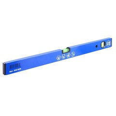 Уровень строительный КОБАЛЬТ Оптима, 600 мм, профиль 20 x 49 мм, 2 глазка, точность 1,0 мм (242-939)