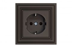 Розетка со шторками коричневая омбре LIREGUS RETRO