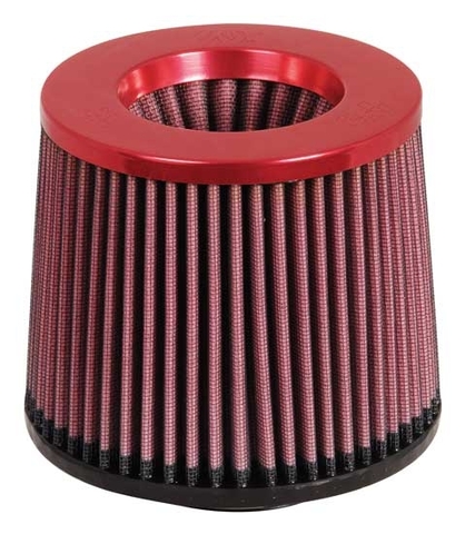 RR-2801 Воздушный фильтр нулевого сопр. d70 D149 H127 конус, Alluminum, с доп.секцией, красный