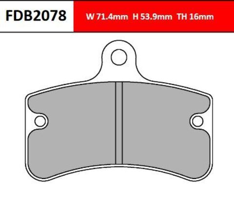 FDB2078KA Тормозные колодки дисковые, картинг