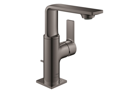 GROHE Allure 32757A01 Смеситель для раковины с донным клапаном, M-Size, темный графит глянец