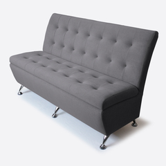 NEW! Диван прямой "Форма" Dream Grey (серый) с декоративной прошивкой 140 см