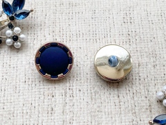 Пуговицы костюмные, d 3 см, синий