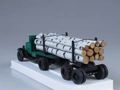 ZIS-5 Timber trailer biaxial with forest birch LOMO-AVM 1:43