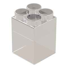 Элемент прозрачный высокий 12x12x17,5 см для конструктора 10"