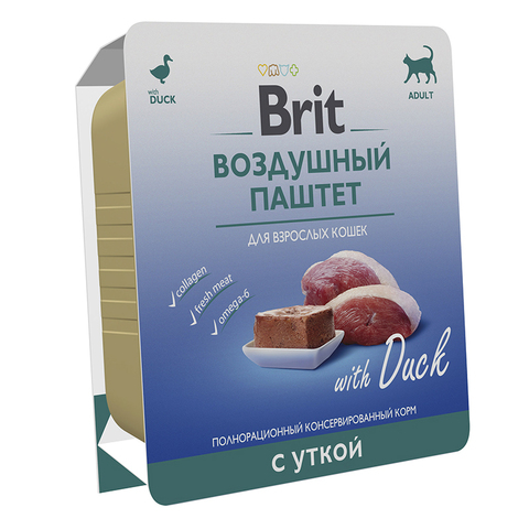 Brit Брит УТКА 100 г воздушный паштет для кошек