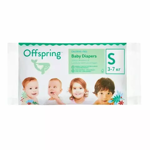 Offspring подгузники "Travel pack" S 3-7кг