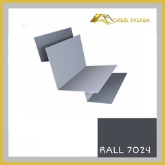 Угол внутренний (вид 2) сложный RALL 7024-Графитовый серый 0,45мм 2м