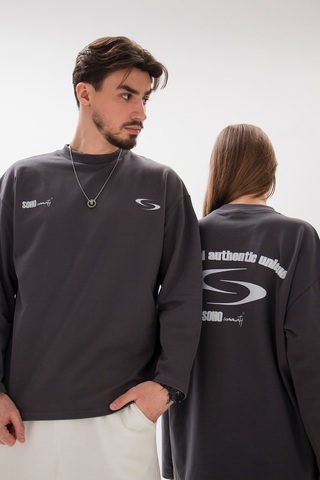 Лонгслив UNISEX TWIN GRAPHITE