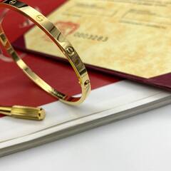 16238 - Браслет LOVE с отверткой тонкий в люксовом качестве VGOLD без камней