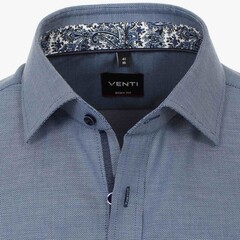 Рубашка Venti Body Fit 103522400-100 из структурной ткани синяя
