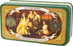 ШКАТУЛКА С ЧАЕМ "ЦАРСКАЯ СЕМЬЯ" с магнитом 100 г