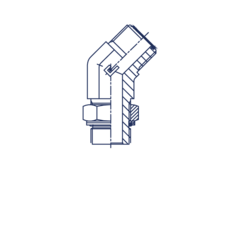 Штуцер FMH45 ORFS 9/16'' D06 BSP 1/8'' удлиненный CAST