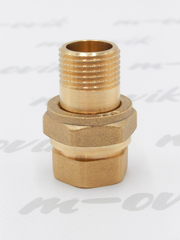 ViEiR Муфта американка ВР-НР 1/2" прямая (плоское уплотнение), латунь (HJS33)