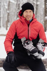 Утеплённая прогулочная лыжная куртка Nordski Montana Red-Black мужская