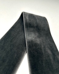 Тесьма бархатная, цвет: тёмно-серый, 47 мм