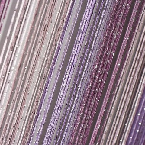 Нитяные шторы дождь радуга - розовые, сиреневые, сливовые, 300 х 280 см. Арт.  5-12-18